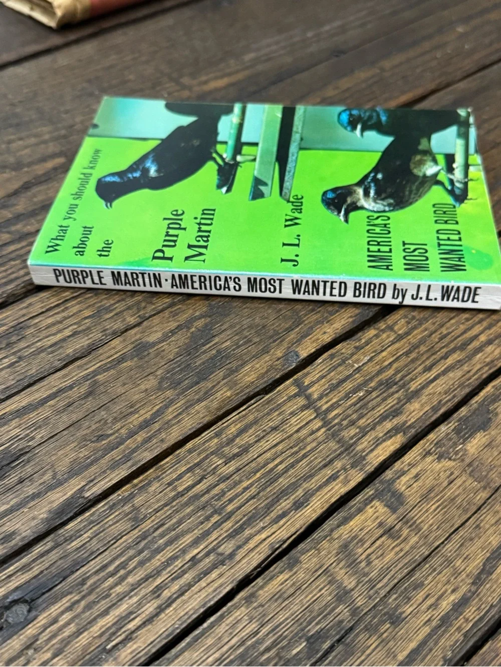 What you should know about the Purple Martin Book - JL Wade - Vintage 1991